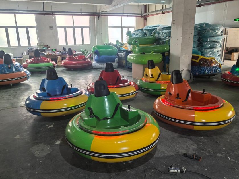 The D Model Yonger Bumper Car being tested in the workshop and ready to be sent to customers